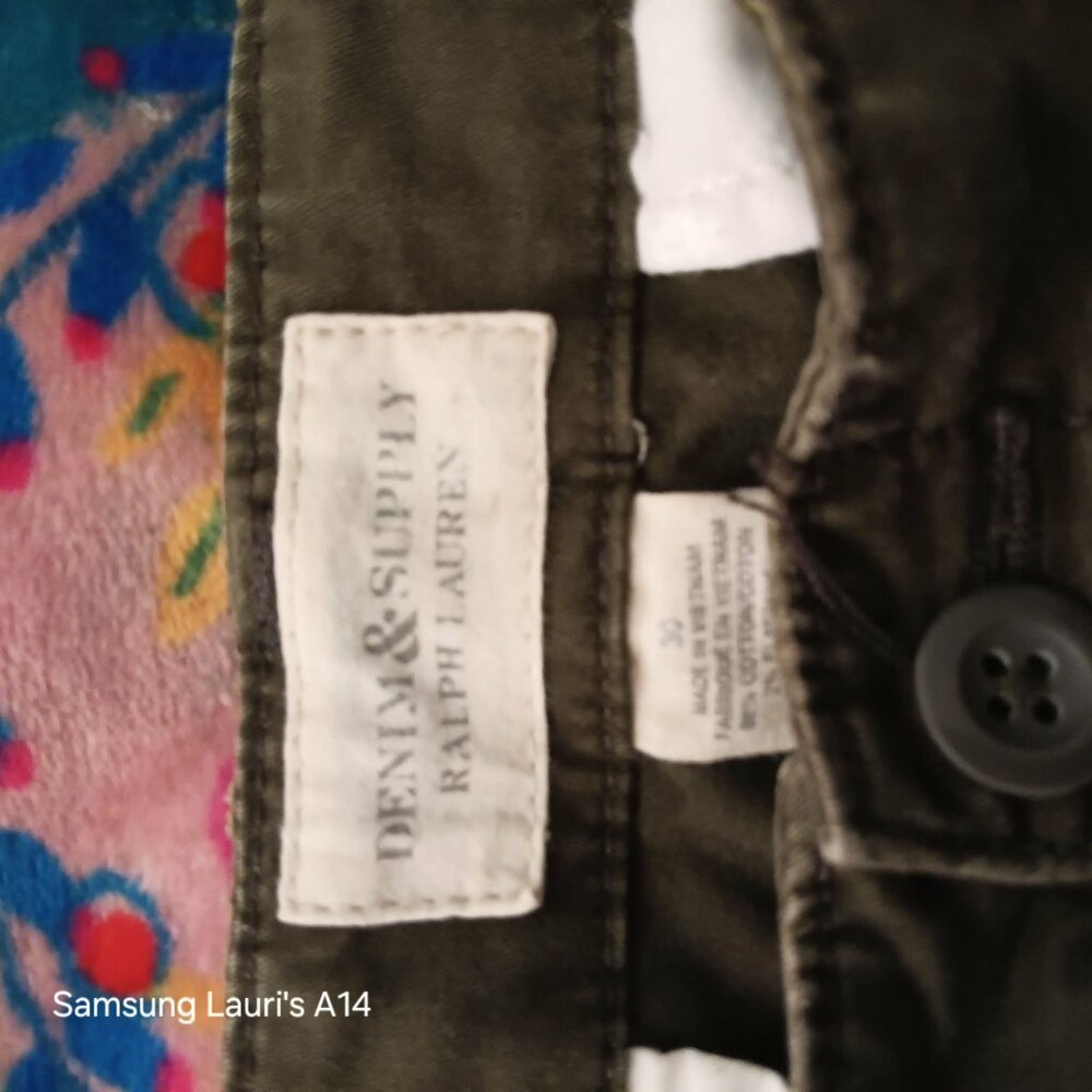Ralph Lauren Denim and Supply straight leg army green cargo pants - Picture 4 of 5